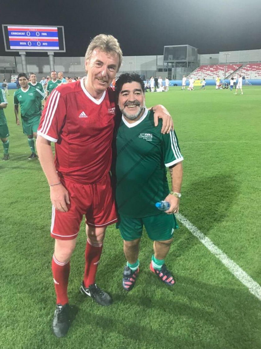 Zbigniew Boniek i Diego Maradona