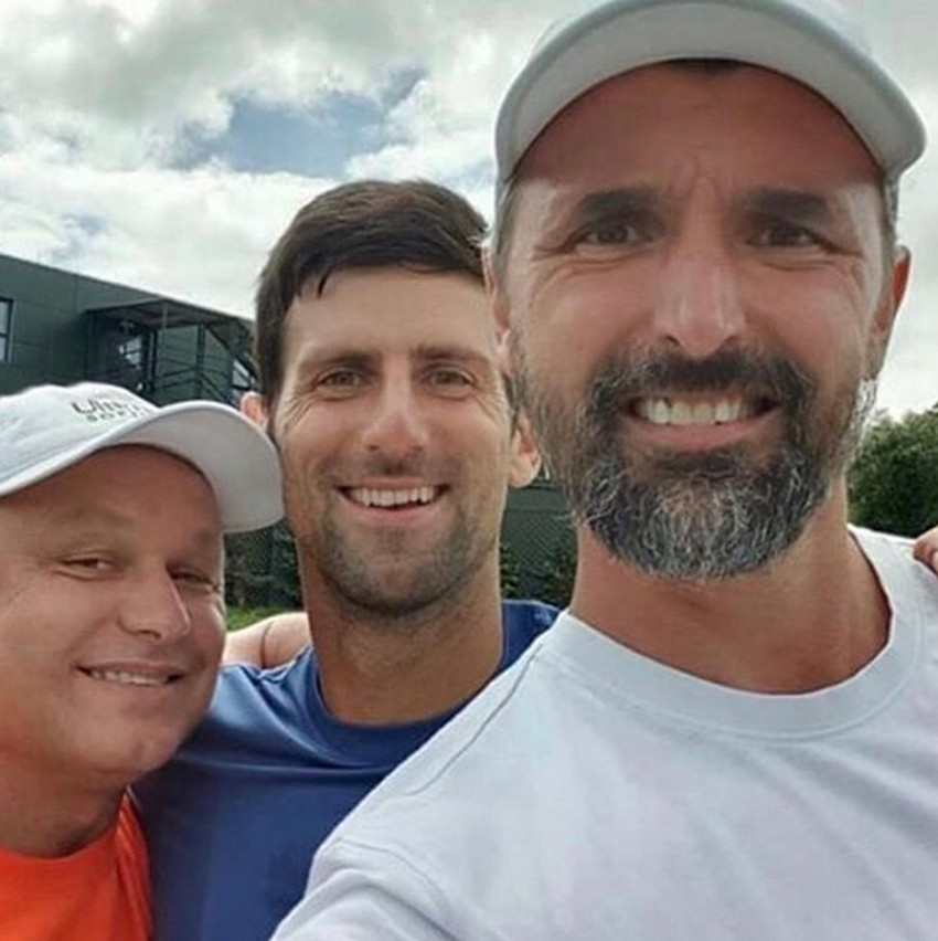 Novak Đoković, Goran Ivanišević i Marjan Vajda