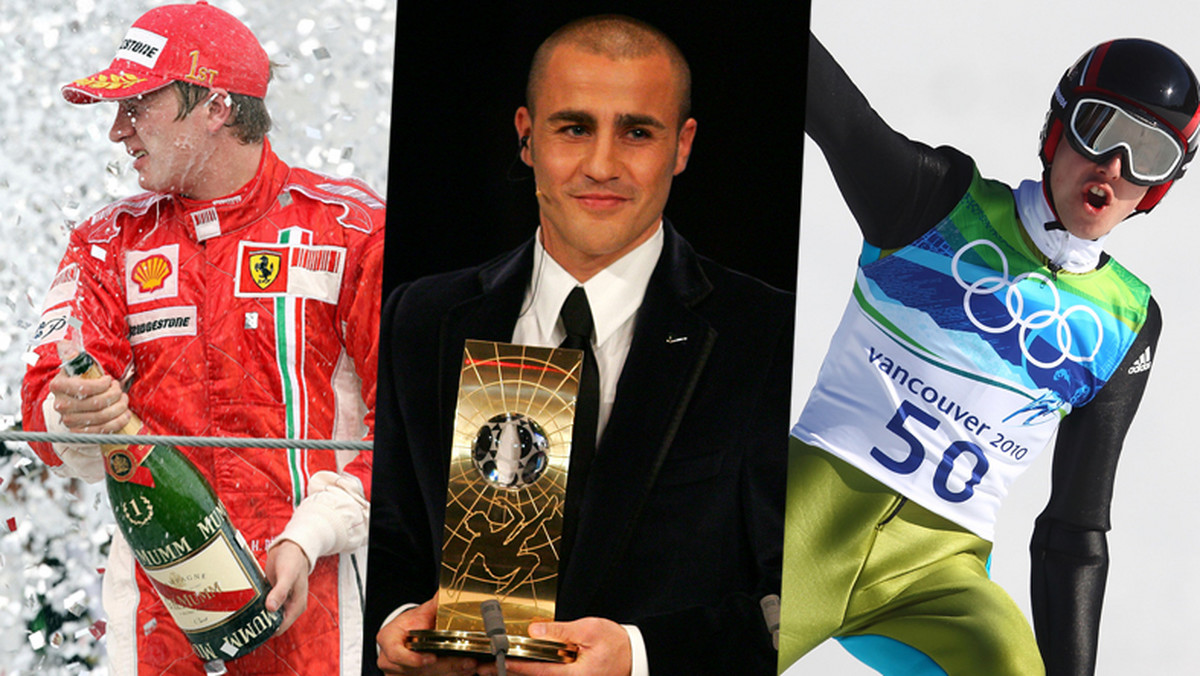 Kimi Raikkonen, Fabio Cannavaro, Simon Ammann