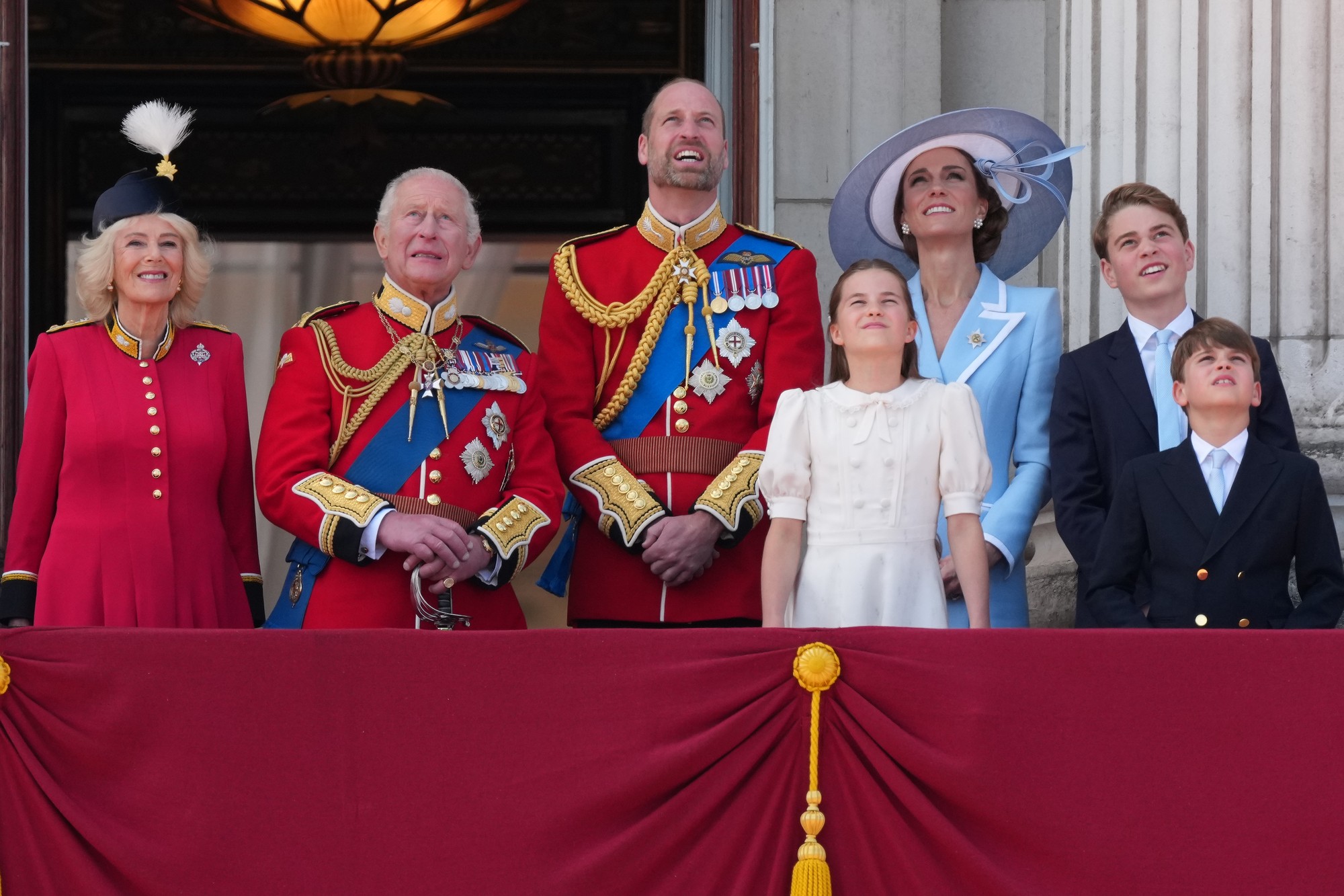Princezná Charlotte s kráľovskou rodinou.
