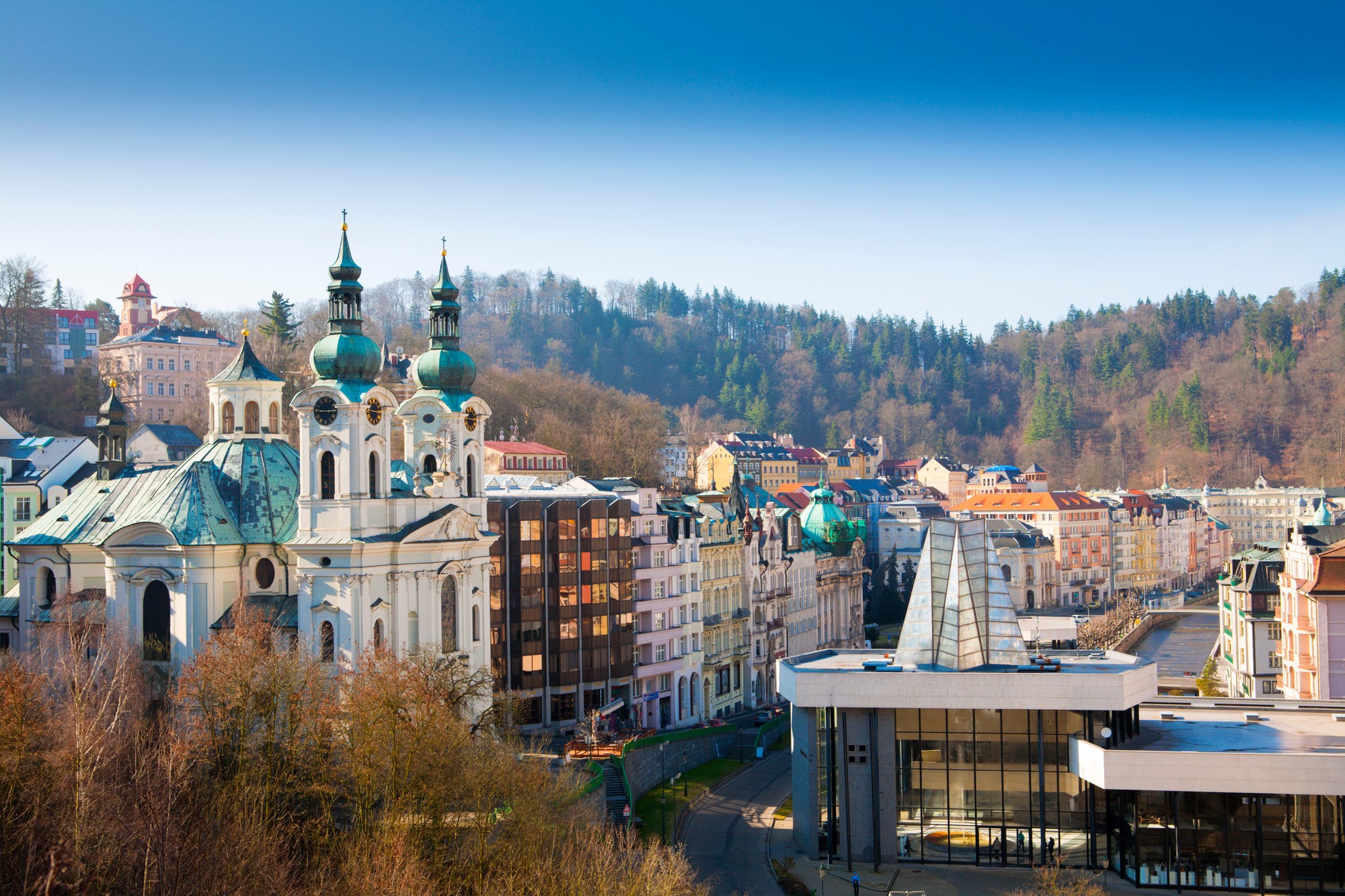 České kúpeľné mesto Karlove Vary.