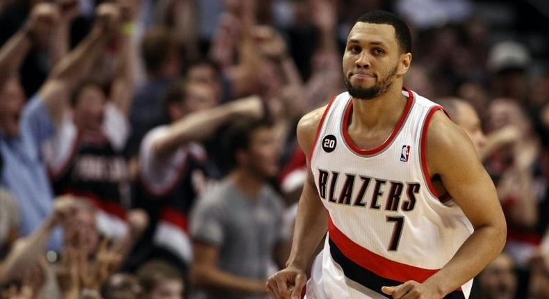 Brandon Roy in the 2011 NBA Playoffs on April 23, 2011 at the Rose Garden in Portland, Oregon