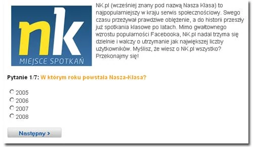 Quiz o NK.pl na Spokogadzet.pl