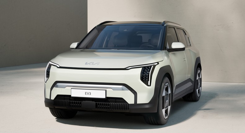 A Kia EV3 compact EVKia