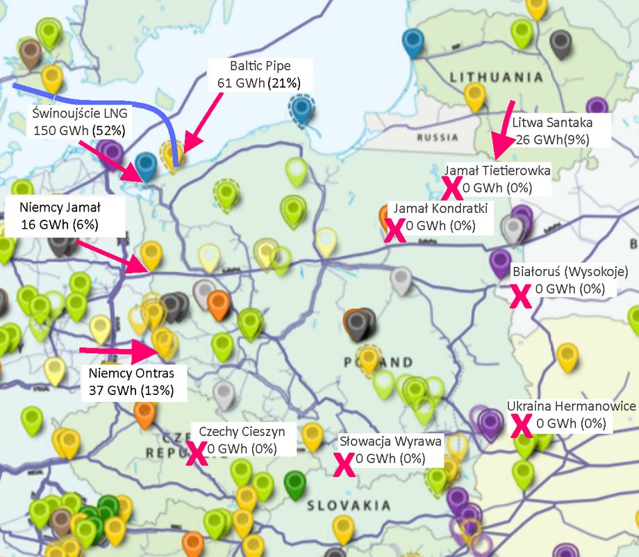 Baltic Pipe drugiego dnia działania dostarczył do Polski 21 proc. importowanego gazu.