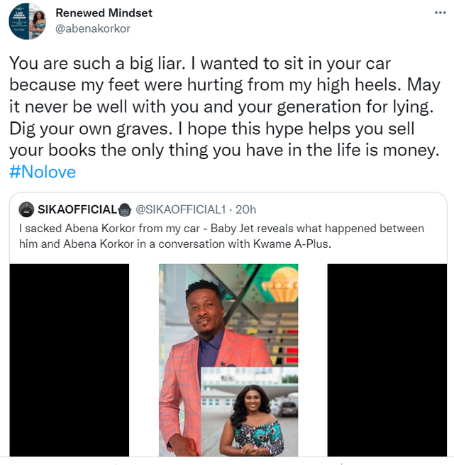 Abena Korkor's tweet