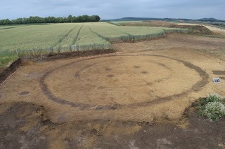 ﷯Így néz ki most a feltárt terület, jól kivehetők a koncentrikus körök