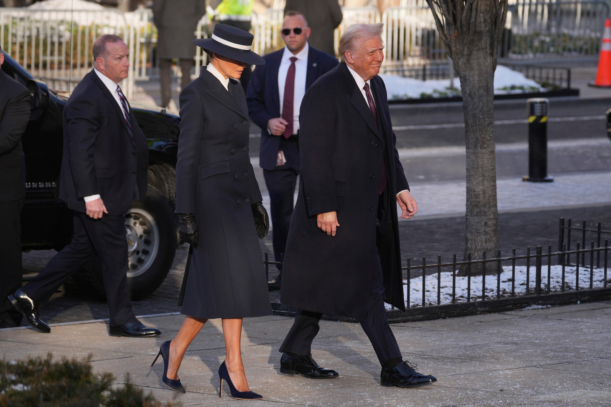 Prezident USA Donald Trump s prvou dámou Melaniou. 