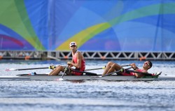 Męska dwójka podwójna wagi lekkiej na szóstym miejscu