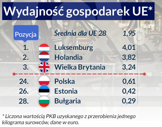 Wydajność gospodarek UE, infografika DG