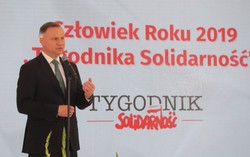 Andrzej Duda z nagrodą Człowieka Roku 2019 "Tygodnika Solidarność"