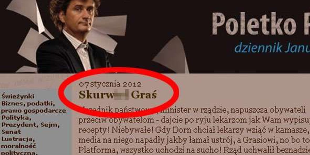 Graś skurwielem?