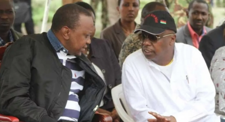 File image of Gideon Moi with President Uhuru Kenyatta