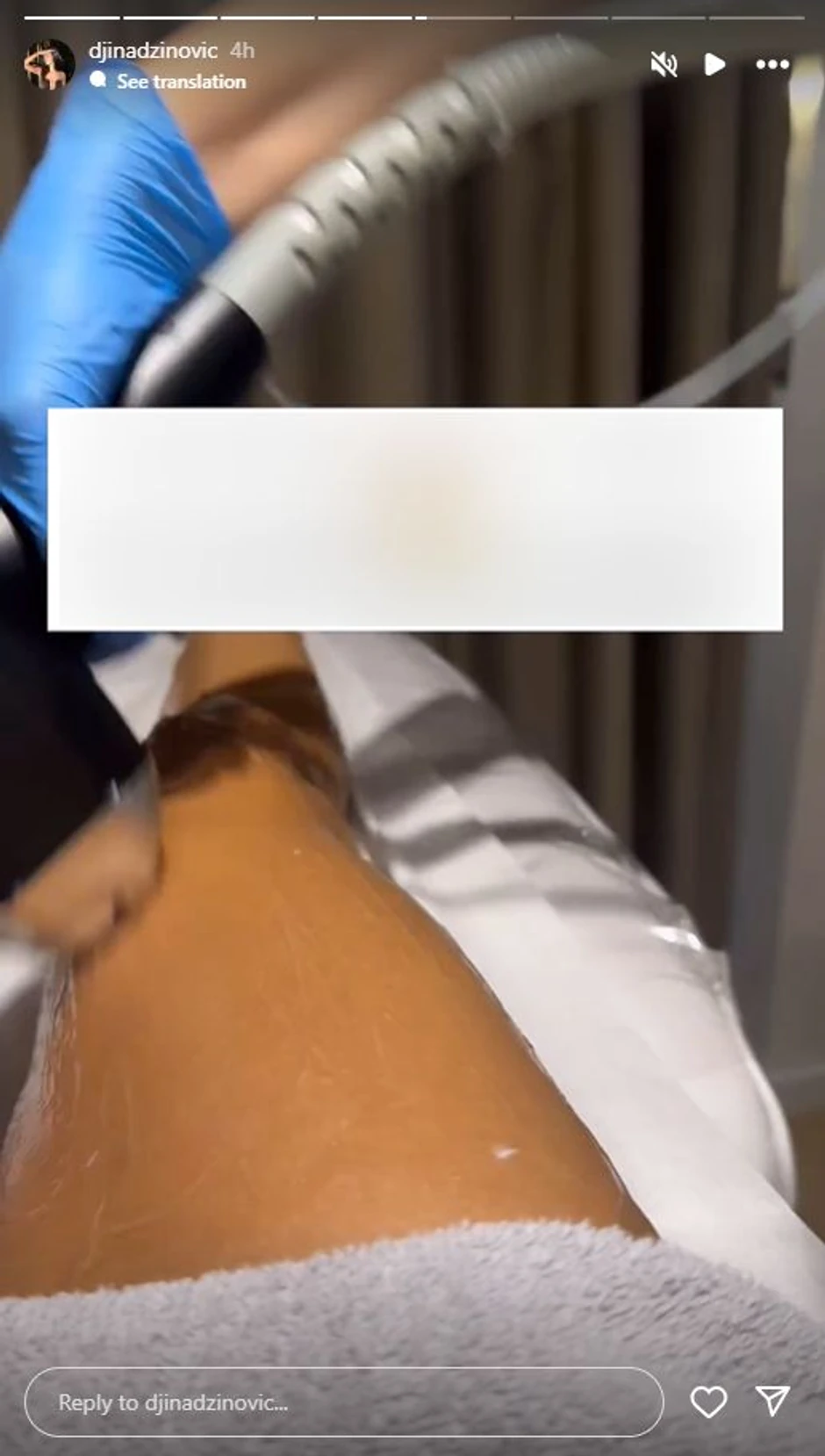 Đina Džinović, objava na Instagramu