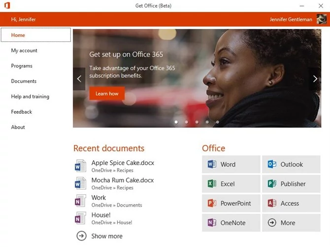 Get Office 2.0 beta z Windows 10 14971