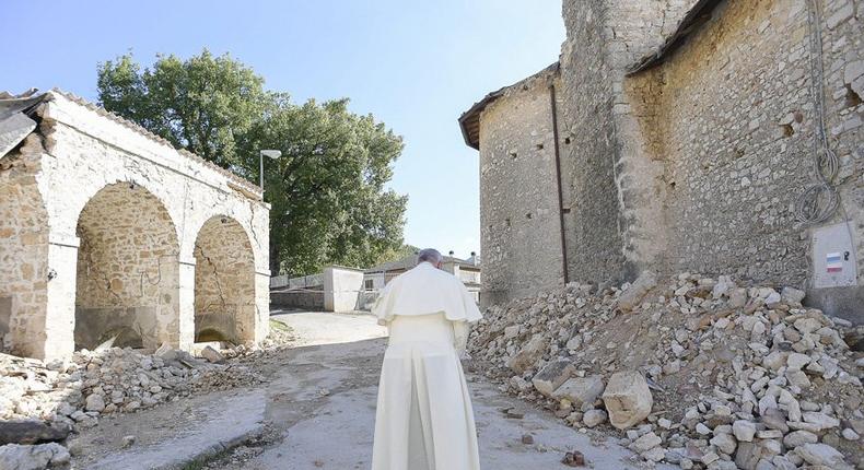 Pope Francis in Amatrice