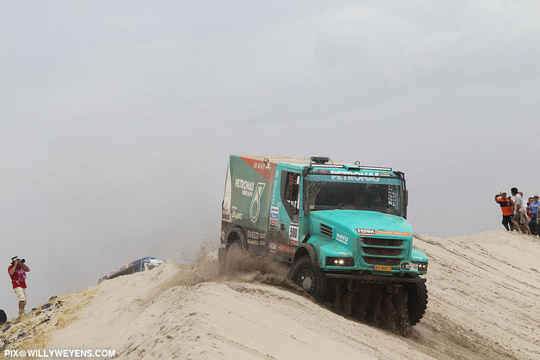 Dakar 2013: ciężarówka bez skrzyni, Małysz traci oddech (13. etap, wyniki, galeria)