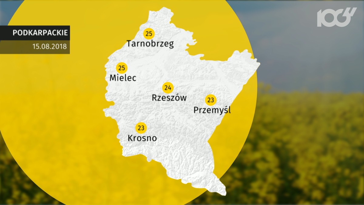 Pogoda Rzeszów na dziś. Prognoza pogody 2018-08-15