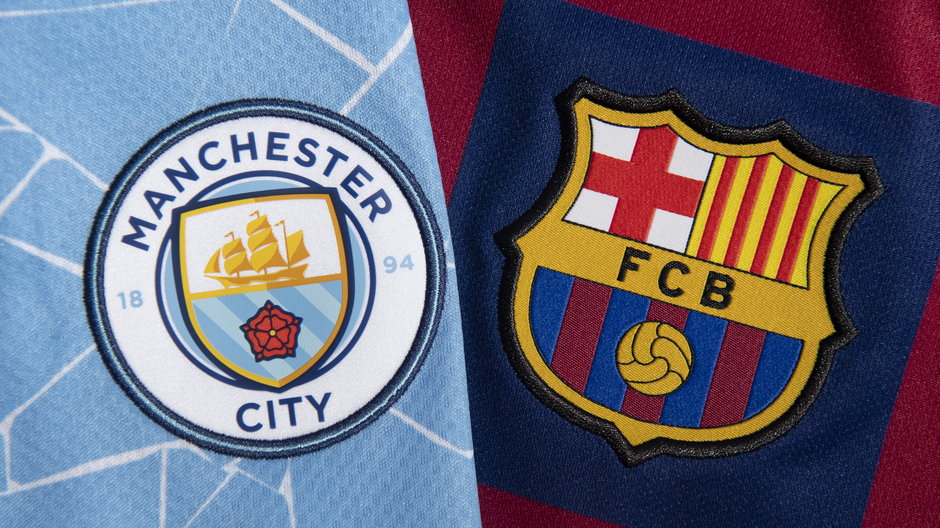 Logo Manchesteru City i FC Barcelona