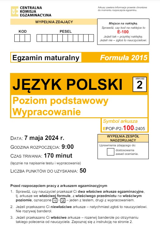 Matura 2024. Język polski