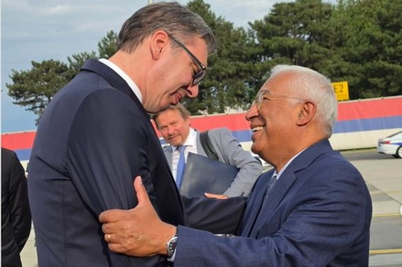 "DOBRO DOŠLI U SRBIJU, DRAGI ANTONIO!" Vučić dočekao predsednika Evropskog saveta: "Poseta je važan podsticaj daljem jačanju odnosa Srbije i Evropske unije"