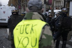 Policja użyła siły w czasie protestu 'żółtych kamizelek'. ZDJĘCIA