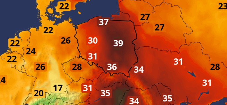Ekstremalne upały wracają do Polski.  Prawie 40 stopni