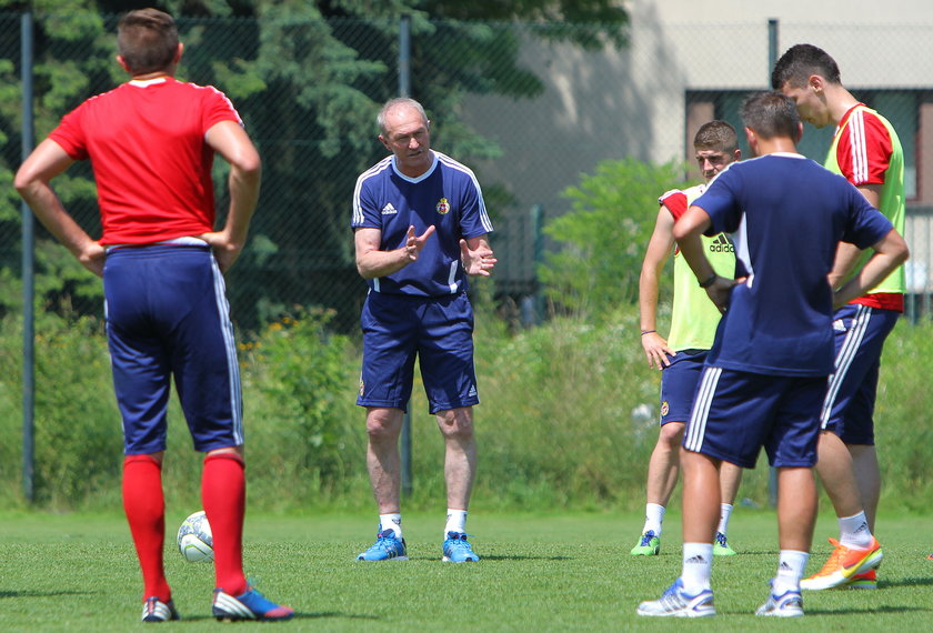 Trening Wisły Kraków z Franciszkiem Smudą