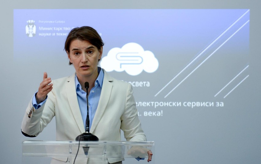 Ana Brnabić na današnjem predstavljanju esDnevnika i eProsvete