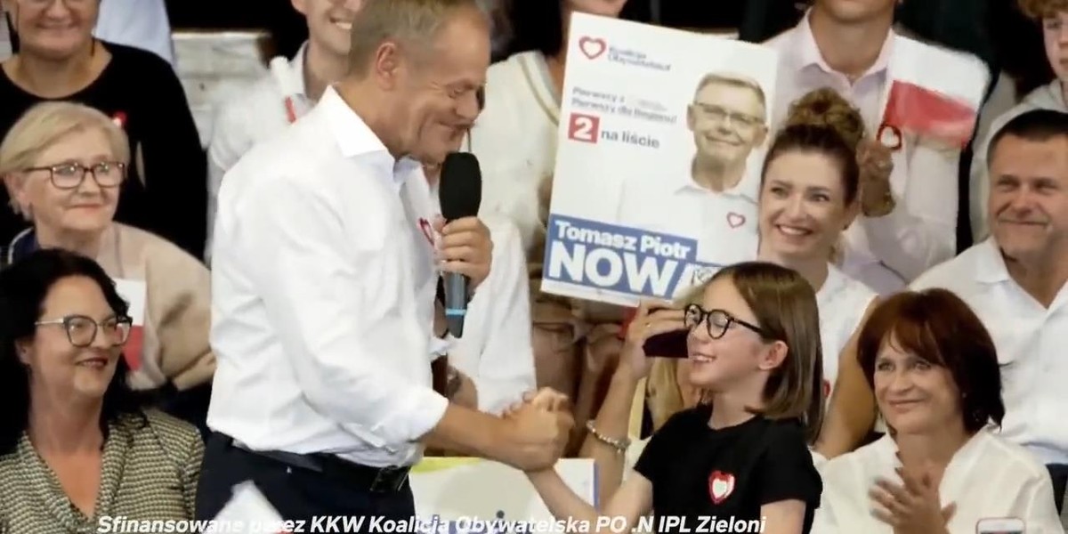 Poruszające sceny na wiecu PO. Tusk nie krył emocji: "Zaraz serce mi pęknie".