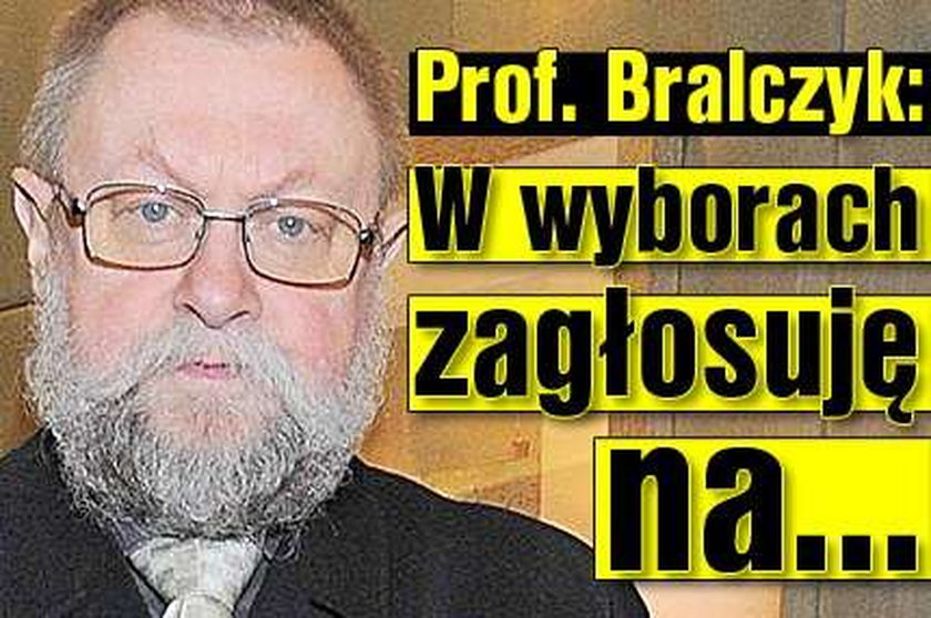 Prof. Bralczyk: W wyborach zagłosuję na...