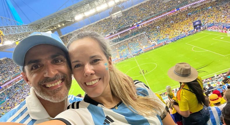 Andrea Persson went to see the final match with her husband and described the chaotic scenes trying to enter the stadium.Courtesy of Andrea Persson