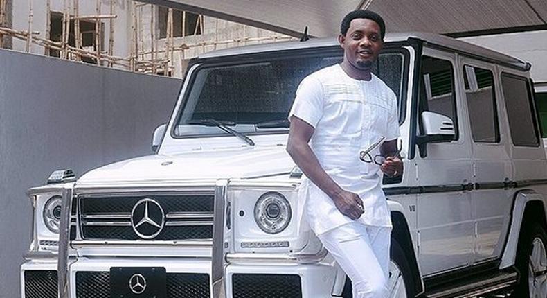 AY Makun with his Mercedes Benz G Wagon 