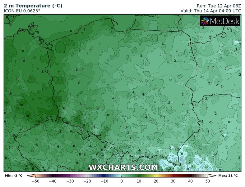 Noc będzie nieco cieplejsza od poprzednich