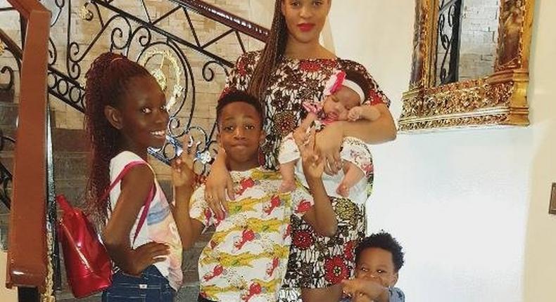 Adaeze Yobo and kids