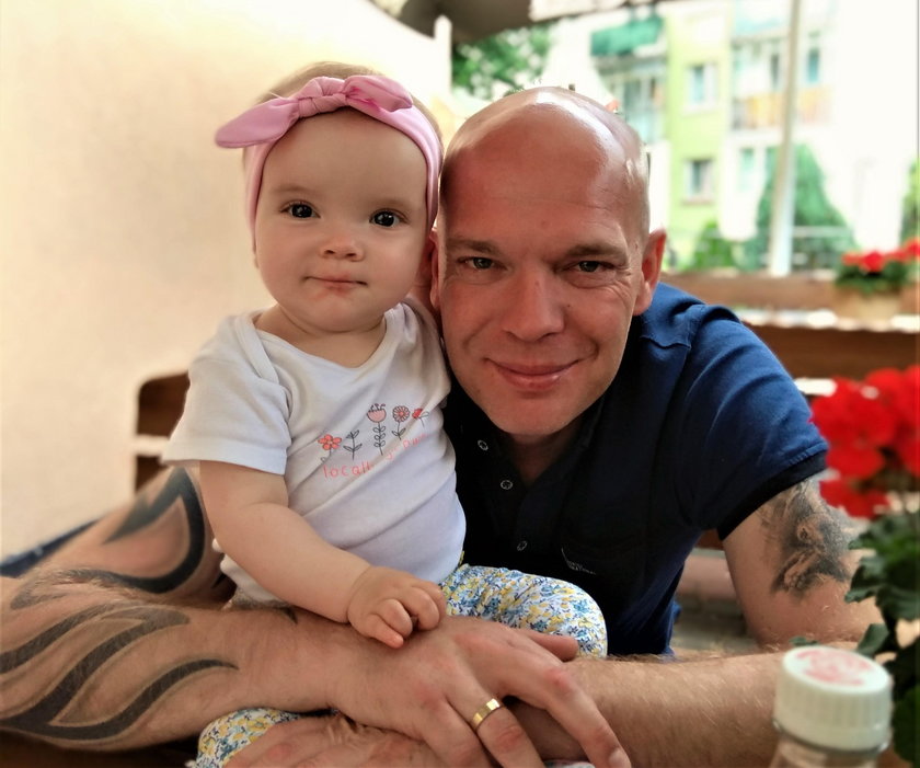 Adam Mikoś z córką