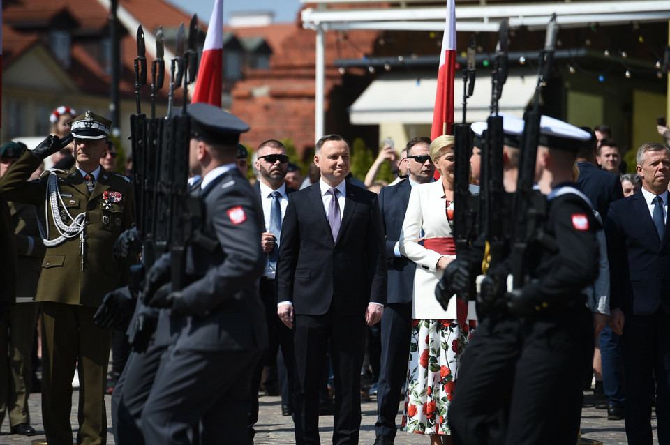 Uroczystość podniesienia flagi państwowej