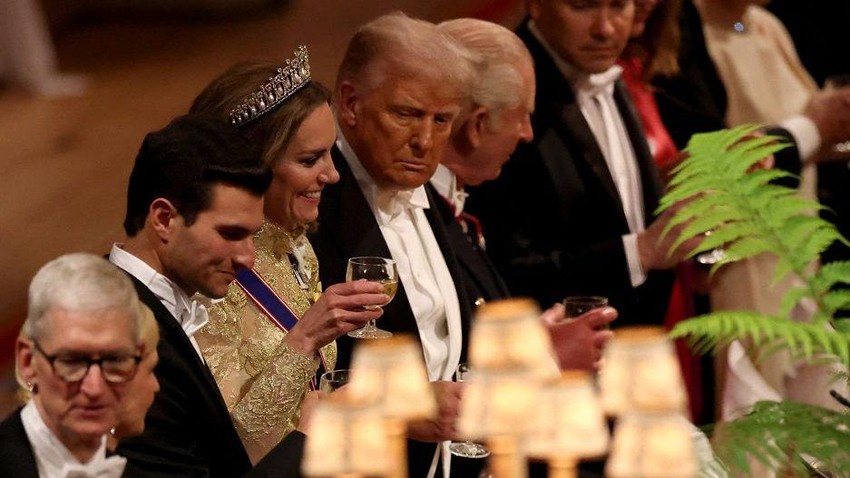 Donald Tramp je sedeo pored kralja Čarlsa sa jedne i Kejt Midlton sa druge strane | Foto: PA Media