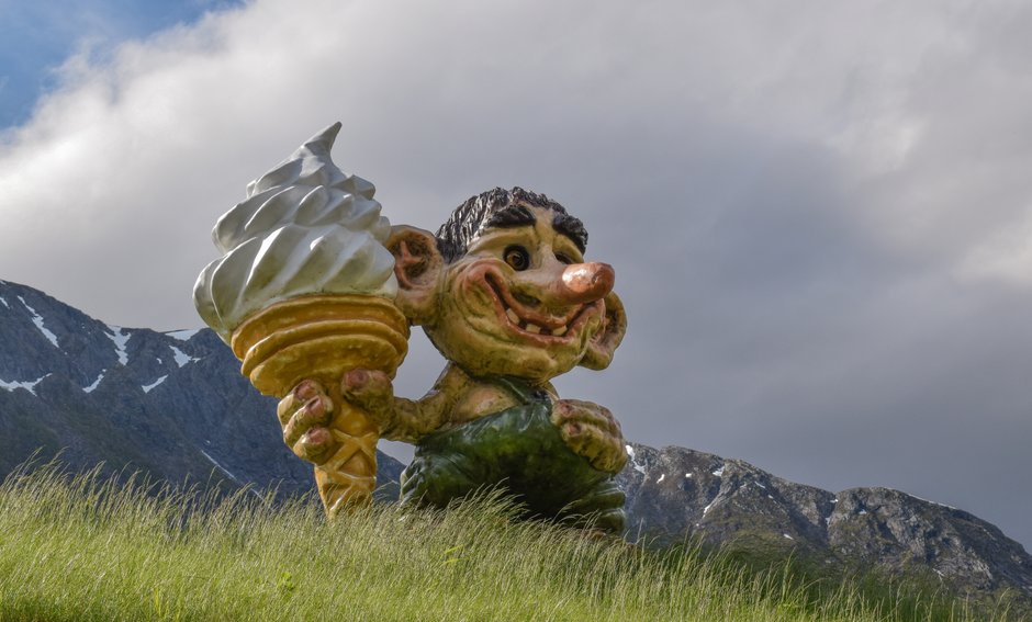 Troll w Andalsnes, Norwegia