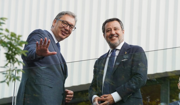 Aleksandar Vučić i Mateo Salvini