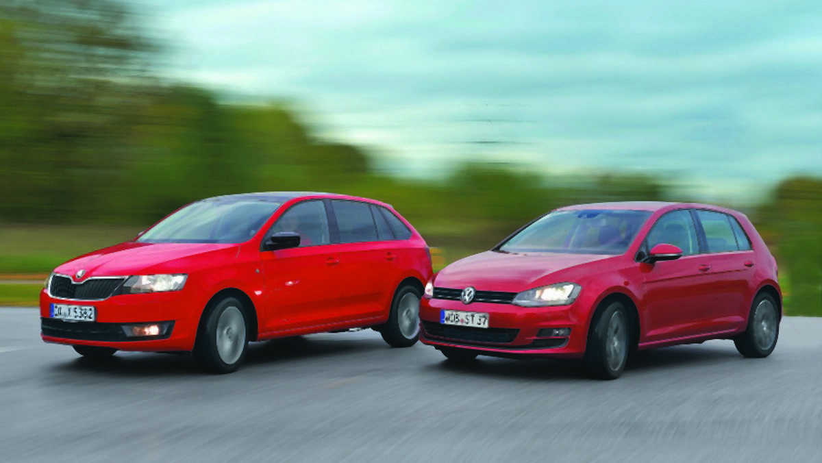 Porównanie kompaktów: Skoda Rapid wyzywa na pojedynek Volkswagena Golfa