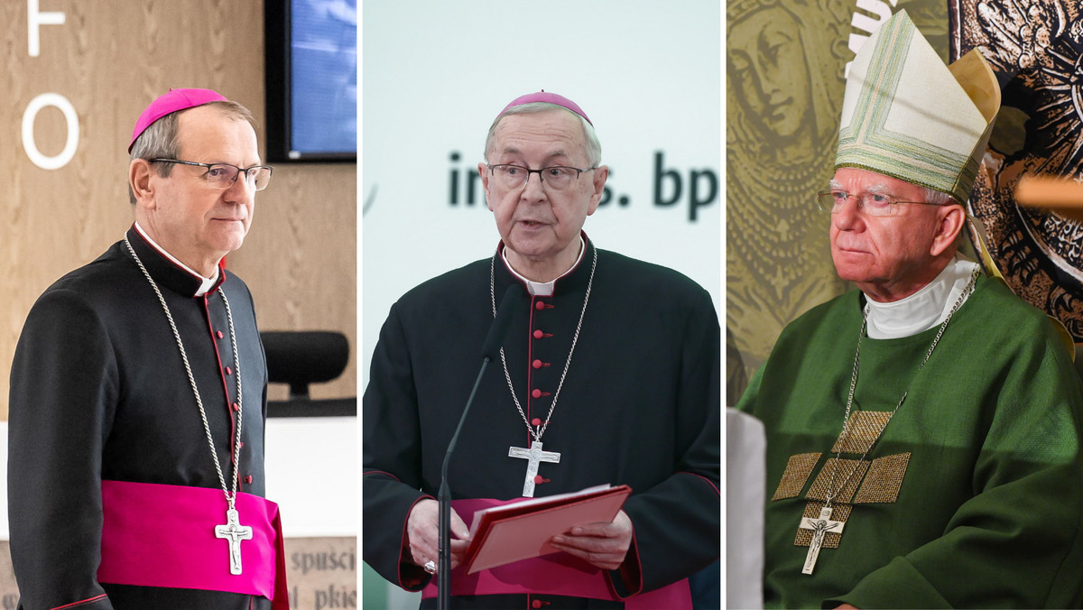 Od lewej: abp Tadeusz Wojda, abp Stanisław Gądecki i abp Marek Jędraszewski