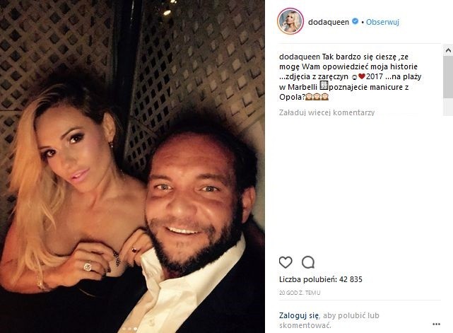 Doda i Emil Stępień w dniu zaręczyn