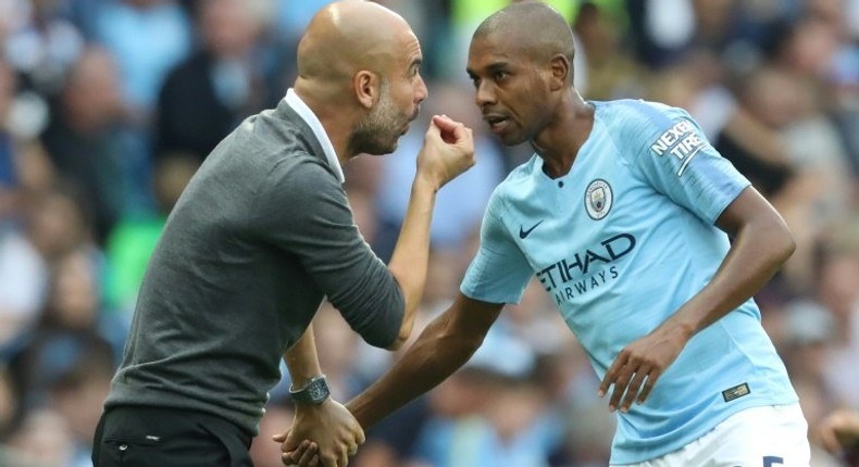 Midfield general: Fernandinho has been used by Pep Guardiola more than any other Manchester City midfielder this season