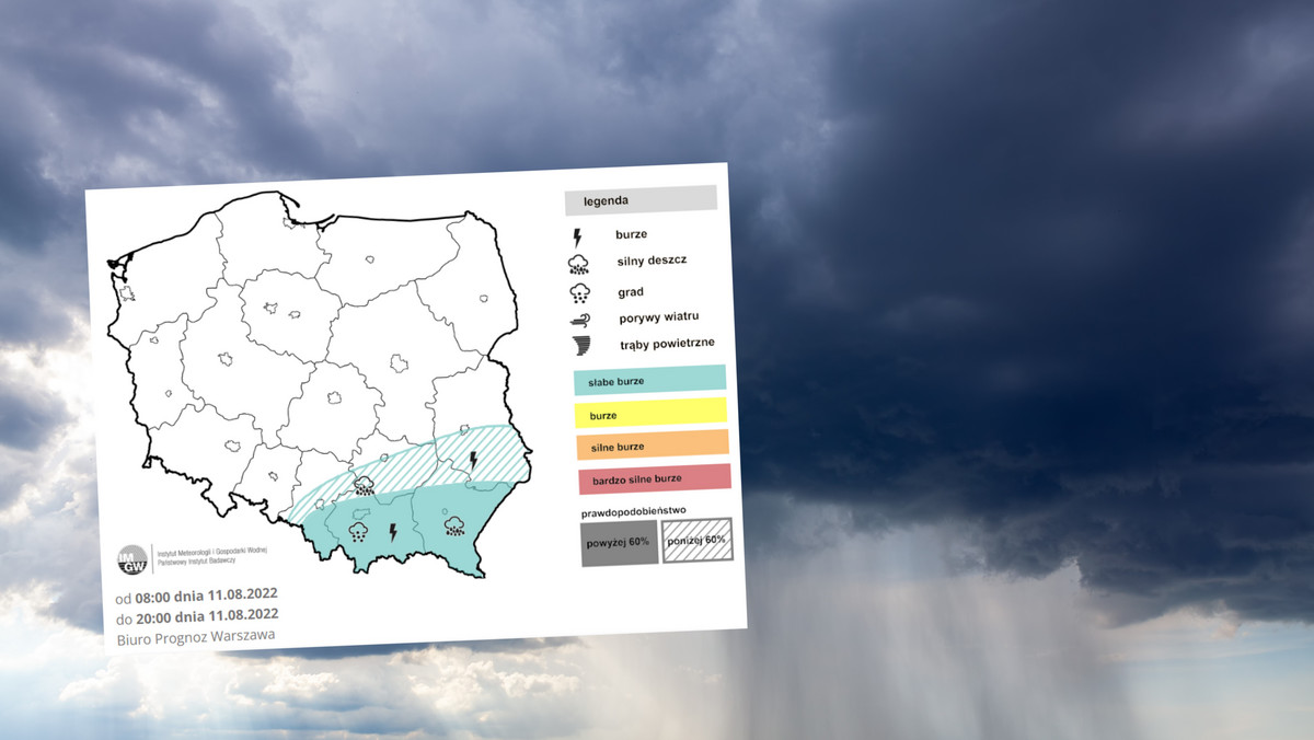 Pogoda na czwartek, 11 sierpnia. Tropikalny dzień z burzami w części kraju