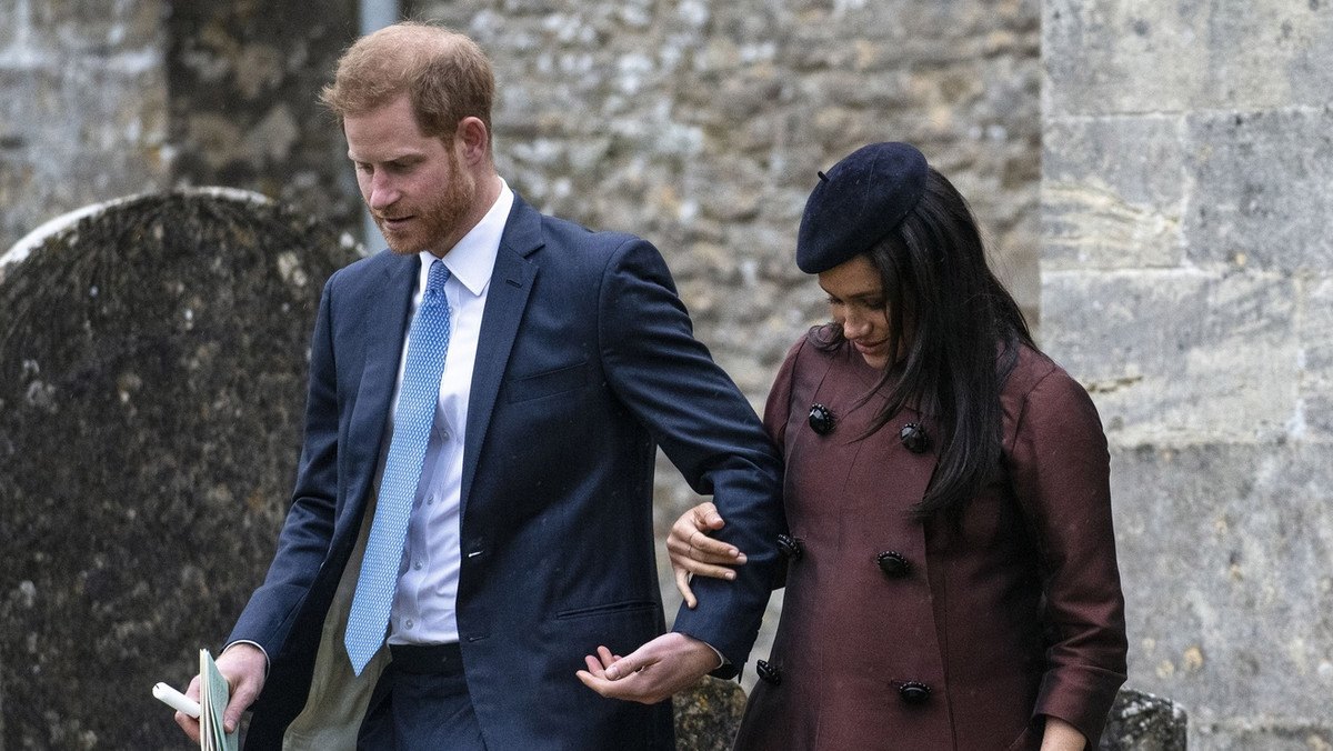 Meghan Markle i książę Harry na chrzcinach córki Zary Tindall