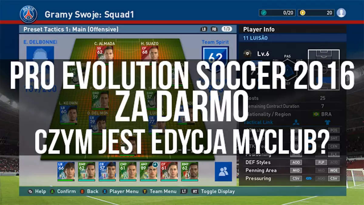 Pro Evolution Soccer 2016 za darmo – czym jest edycja myClub?