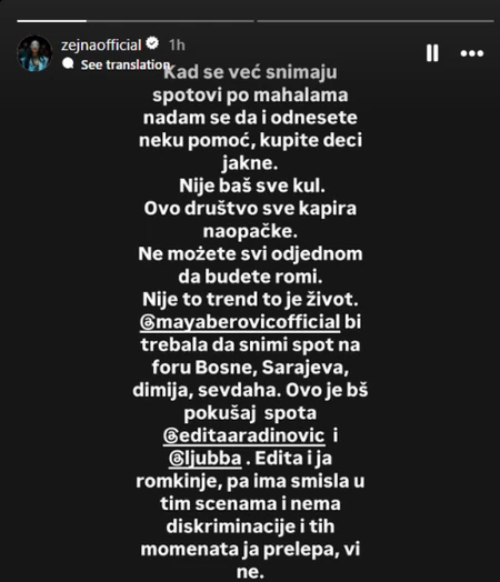Zejnina objava
