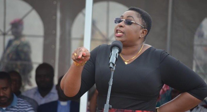 Malindi MP Aisha Jumwa during a past public address (Twitter)