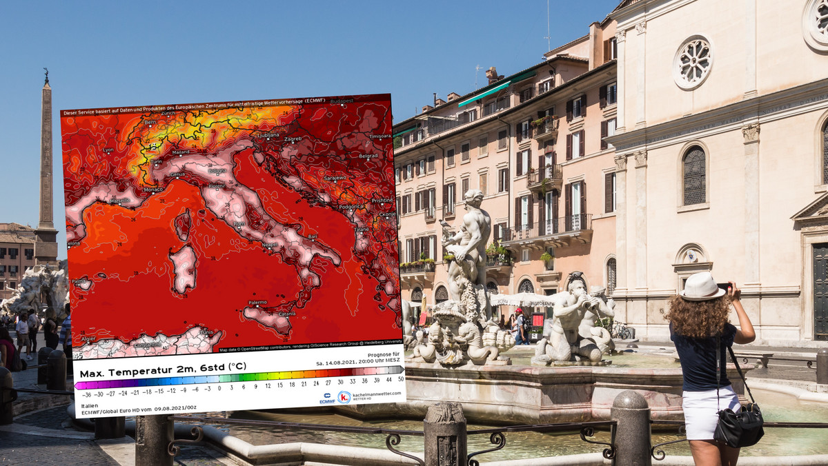 Kopuła ciepła we Włoszech i Hiszpanii. Będzie nawet 48 st. C.